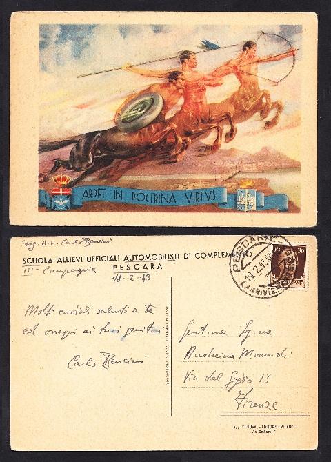 Abebooks SCUOLA ALLIEVI UFFICIALI AUTOMOBILISTI DI COMPLEMENTO PESCARA ARDET IN DOCTRINA VIRTUS