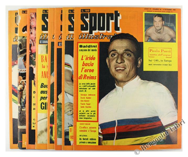 Abebooks SPORT ILLUSTRATO. Settimanale a colori de "La Gazzetta dello Sport". Anno 47 / 1958 - N. 2 - 21 - 24 - 28 - 35 - 36 - 37 - 38.: