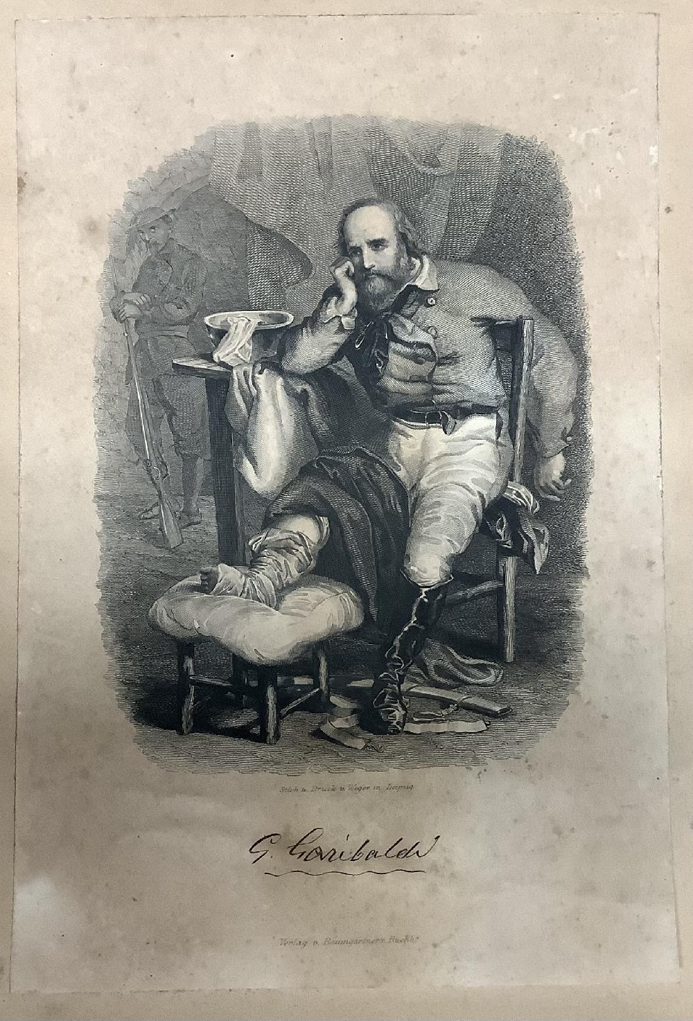 Abebooks Stampa Giuseppe Garibaldi con firma autografa originale