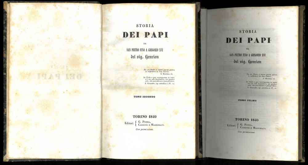 Abebooks Storia dei papi da San Pietro fino a Gregorio XVI