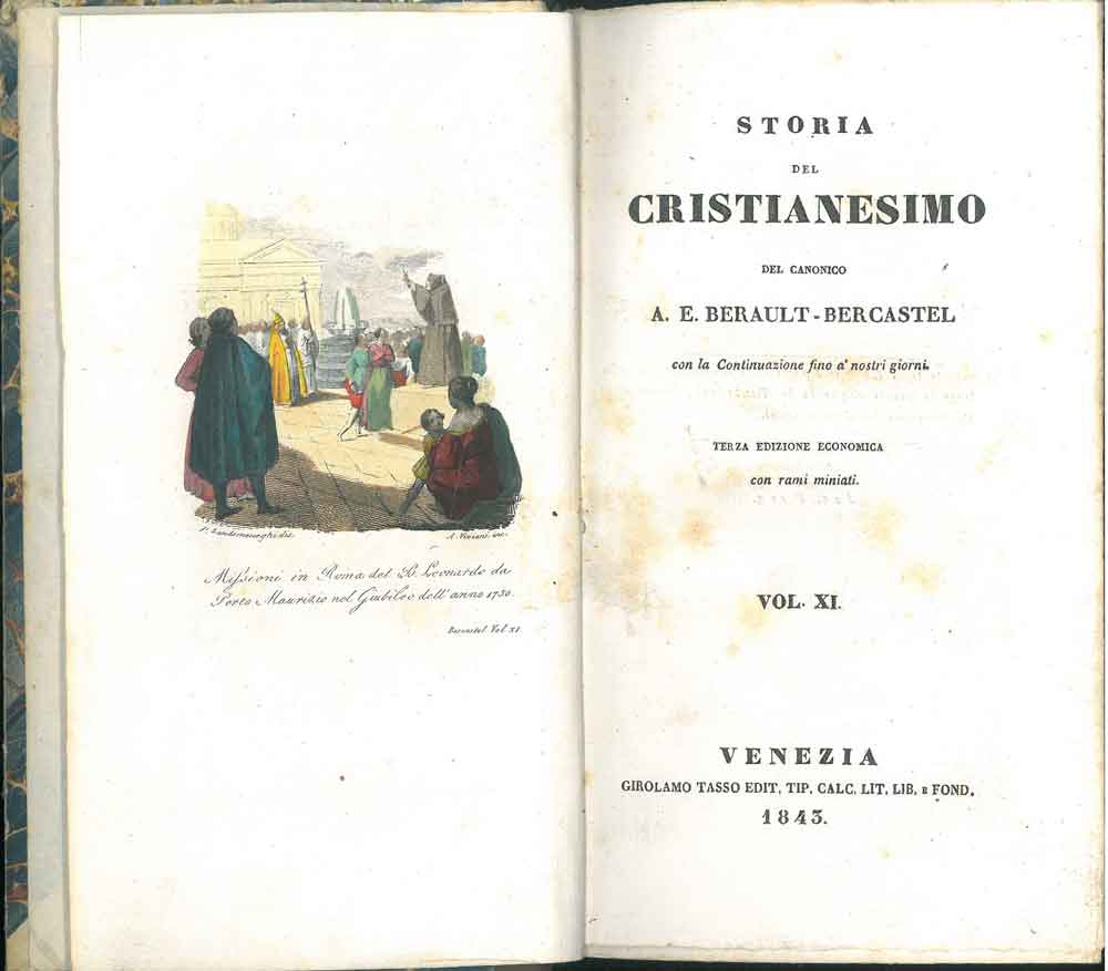 Abebooks Storia del cristianesimo del canonico A. E. Berault-Bercastel con la continuazione fino a' nostri giorni. Terza edizione economica. Volume XI