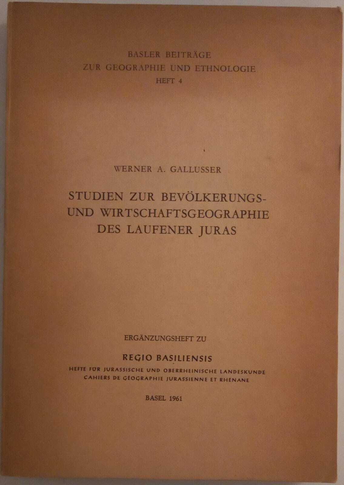 Abebooks Studien zur Bevolkerungs-und Wirtschaftsgeographie des Laufener Juras