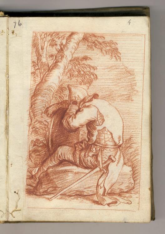 Abebooks Taccuino contenente 119 figure disegnate in sanguigna dalla raccolta di acqueforti "Figurine"