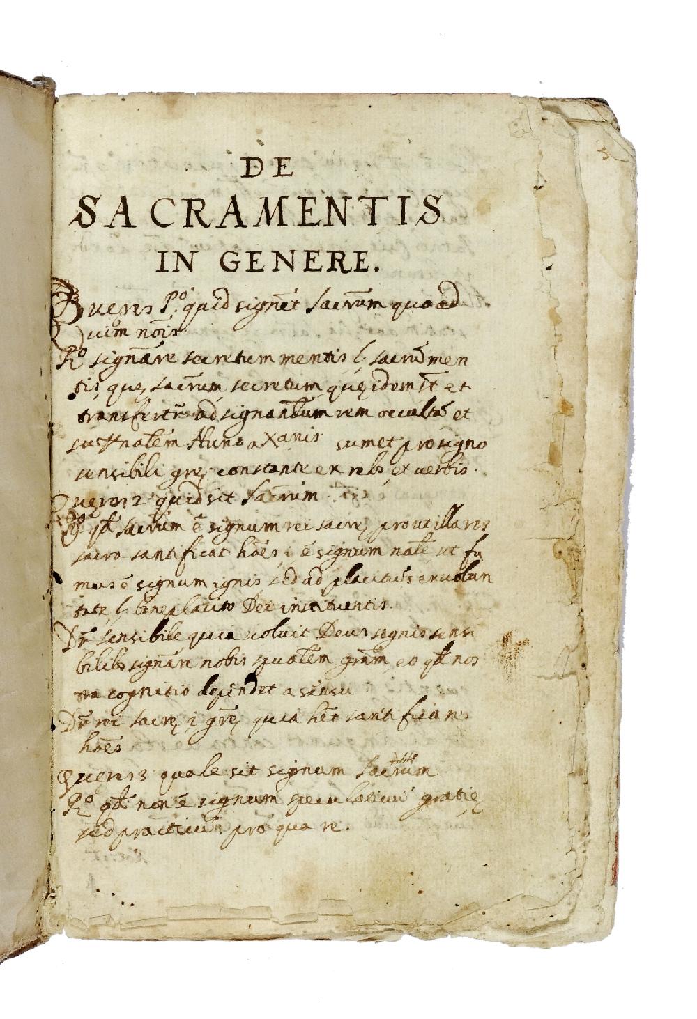 Abebooks Tractatus de Sacramentis di genere. (Segue:) Tractatus de Triplice Regularium voto solenni (in latino)