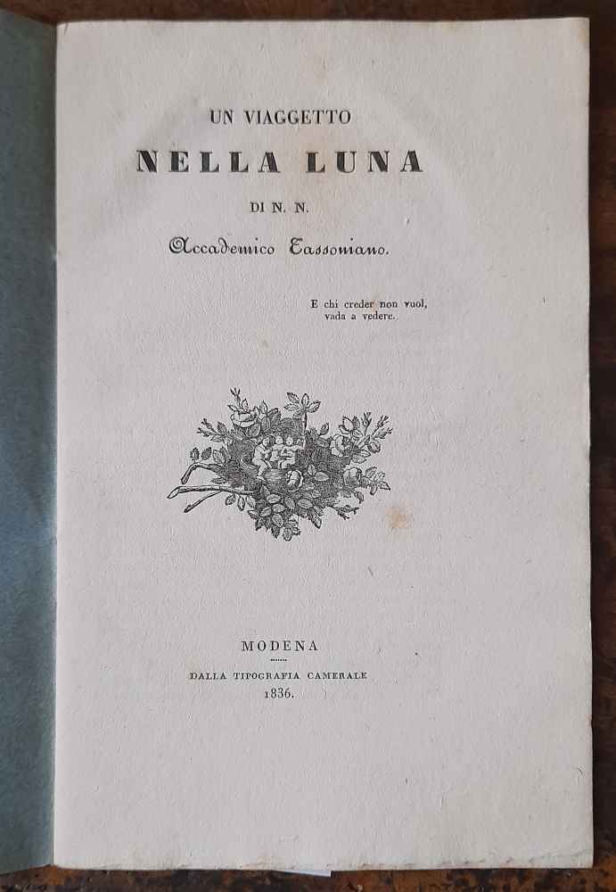 Abebooks Un viaggetto nella luna Di N. N. Accademico Tassoniano