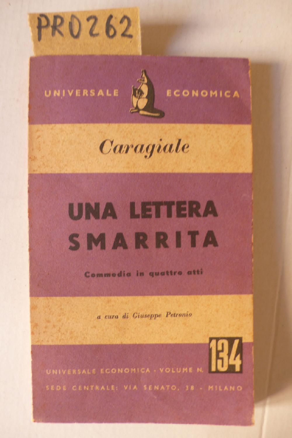 Abebooks Una lettera smarrita commedia in quattro atti
