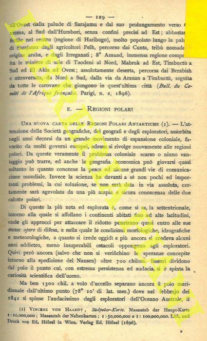 Abebooks Una nuova carta delle Regioni polari antartiche del prof. G. Marinelli. Spedizione antartica belga. Una spedizione al Polo Sud (Cook)