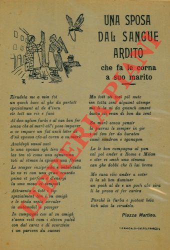 Abebooks Una sposa dal sangue ardito che fa le corna a suo marito. (in dialetto bolognese)