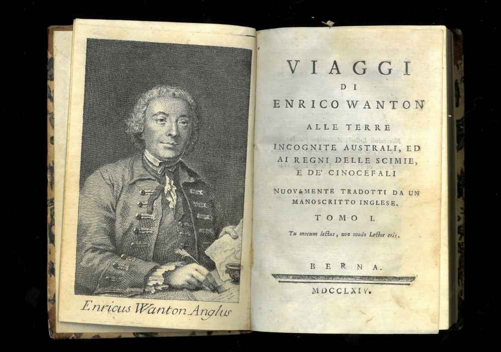 Abebooks Viaggi di Enrico Wanton alle terre incognite australi ed ai regni delle scimie e de' cinocefali nuovamente tradotti da un manoscritto inglese