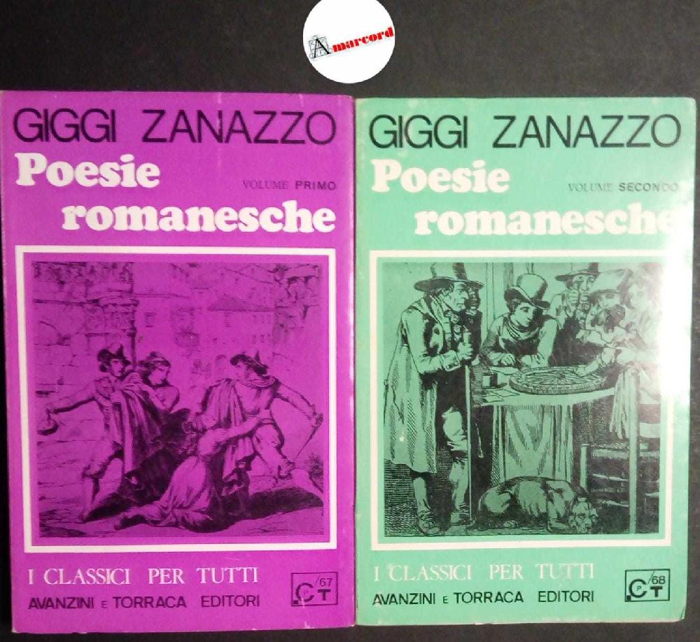 Abebooks Zanazzo Giggi Poesie romanesche (2 voll.) Avanzini e Torraca 1968 - I