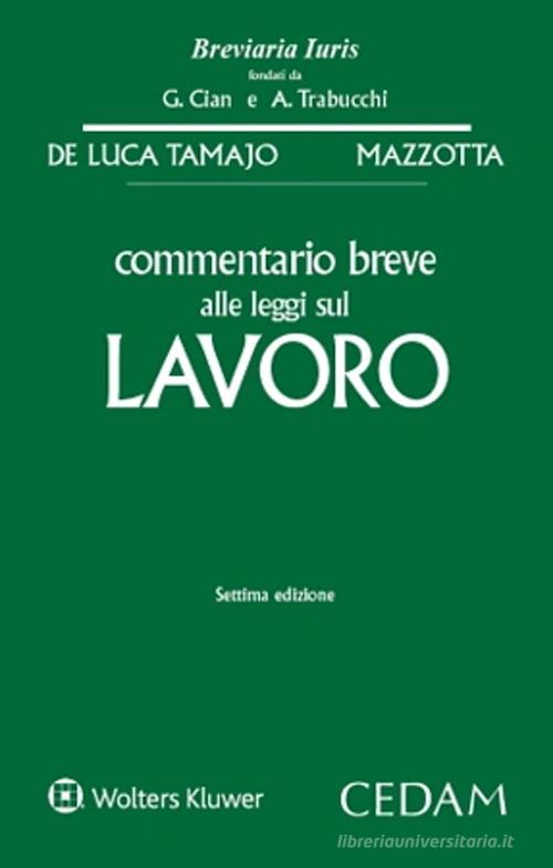 Libreriauniversitaria Commentario breve alle leggi sul lavoro