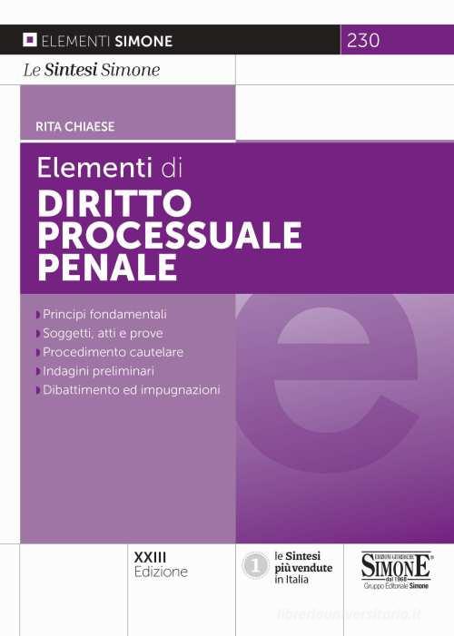 Libreriauniversitaria Elementi di diritto processuale penale