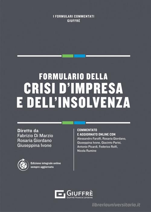 Libreriauniversitaria Formulario della crisi d'impresa e dell'insolvenza