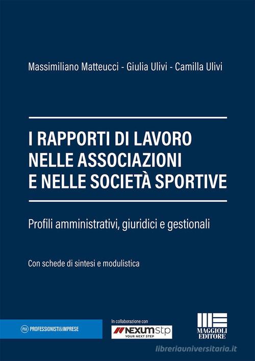 Libreriauniversitaria I rapporti di lavoro nelle associazioni e nelle società sportive