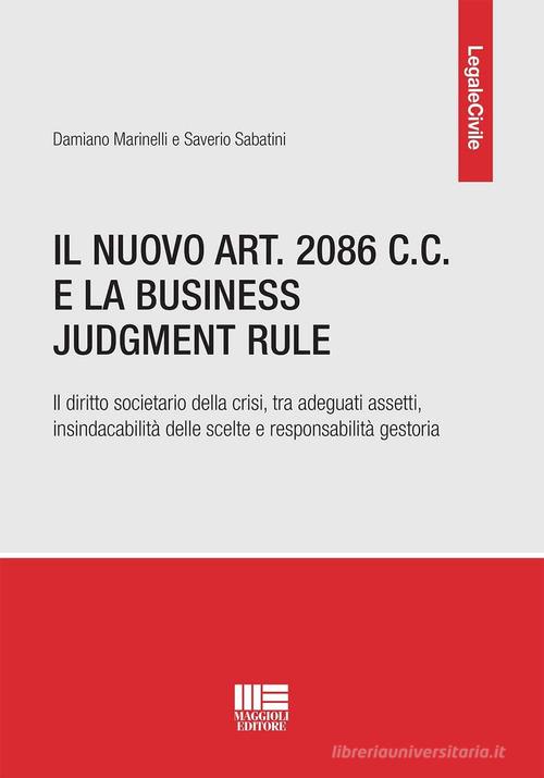 Libreriauniversitaria Il nuovo art. 2086 C.C. e la Business Judgment Rule
