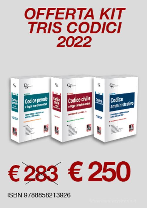Libreriauniversitaria Kit codici magistratura 2022: Codice penale e leggi complementari-Codice civile e leggi complementari-Codice amministrativo