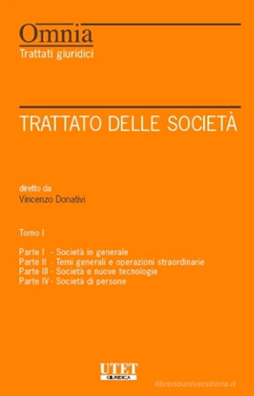Libreriauniversitaria Trattato Delle Società Vol.1