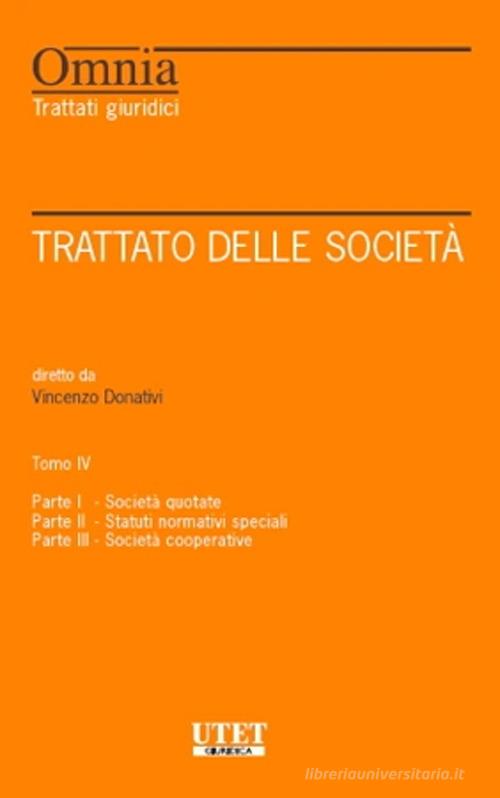 Libreriauniversitaria Trattato delle società vol.4