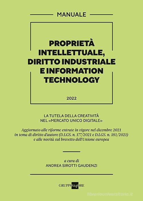 Libreriauniversitaria Proprietà intellettuale diritto industriale e information technology