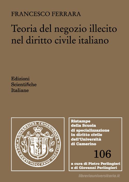 Libreriauniversitaria Teoria del negozio illecito nel diritto civile italiano
