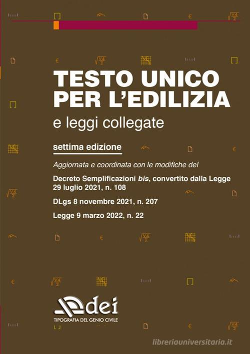 Libreriauniversitaria Testo unico per l'edilizia e leggi collegate
