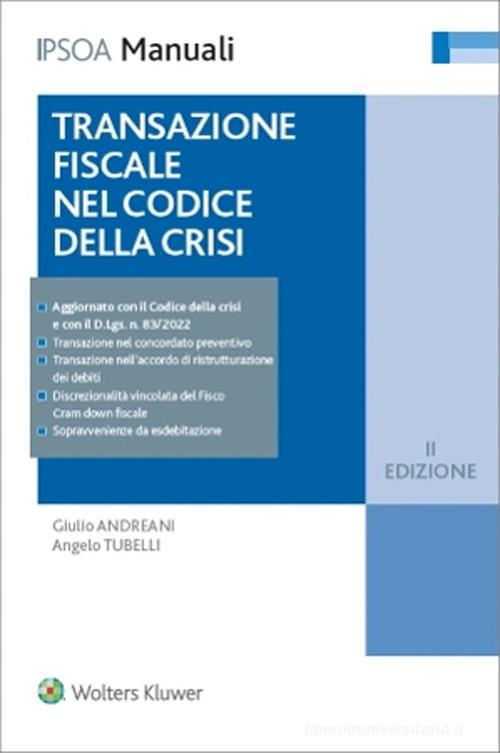 Libreriauniversitaria Transazione fiscale nel codice della crisi
