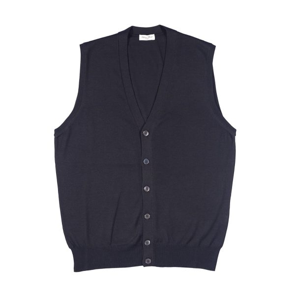 Salvatore Piccolo Gilet Blu Navy