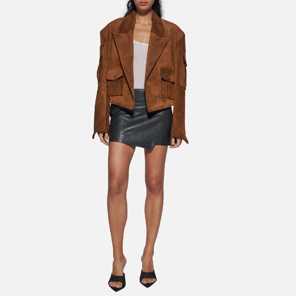 Salvatore Santoro BLAZER IN CAMOSCIO - TOBACCO