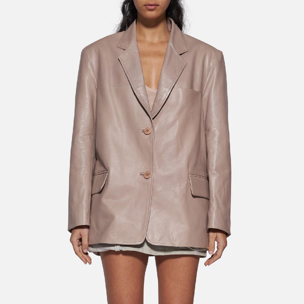 Salvatore Santoro BLAZER IN PELLE - NUDE