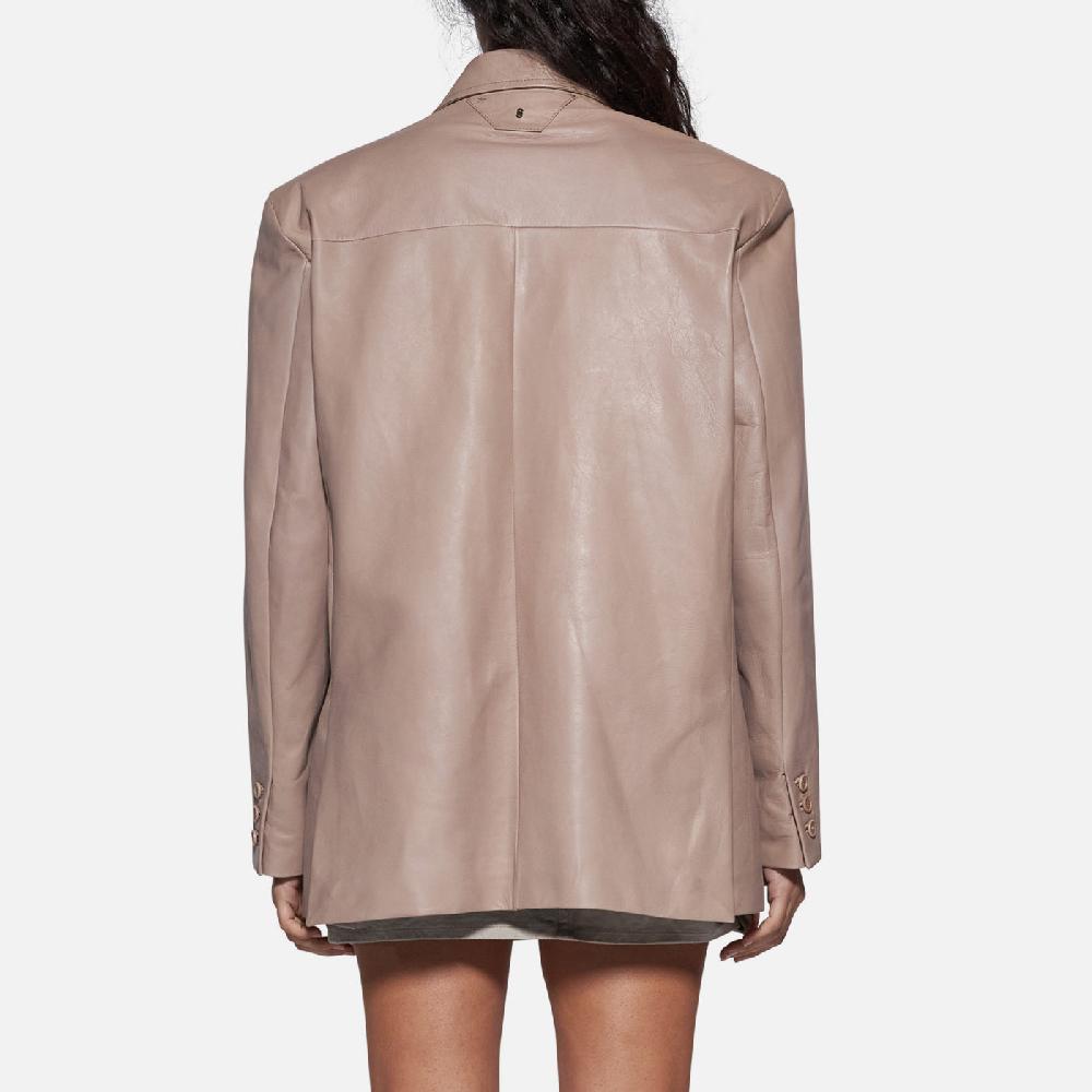 Salvatore Santoro BLAZER IN PELLE - NUDE