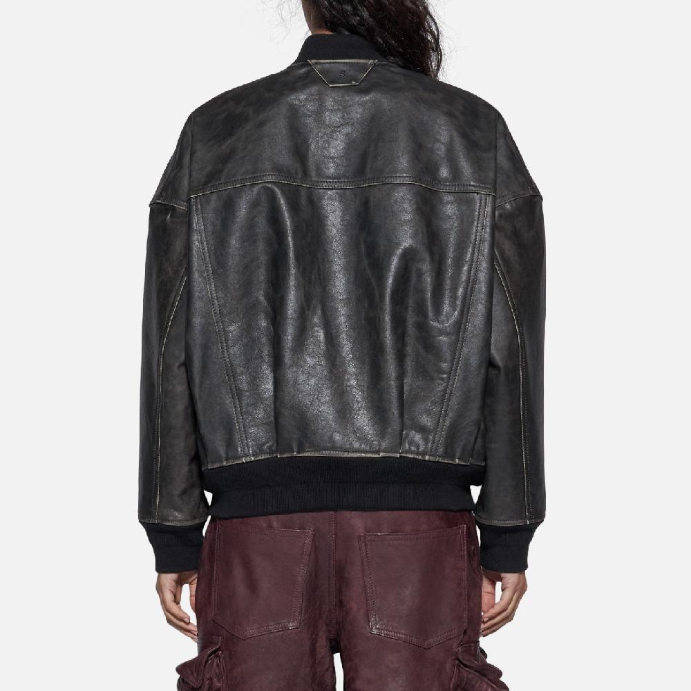 Salvatore Santoro BOMBER IN PELLE - BLACK