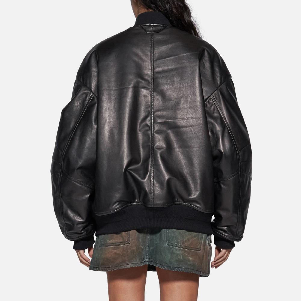 Salvatore Santoro BOMBER IN PELLE - BLACK