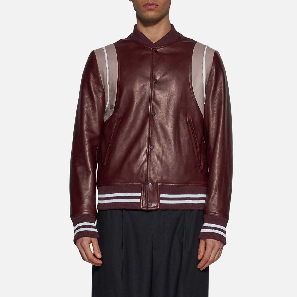 Salvatore Santoro BOMBER IN PELLE - BORDEAUX