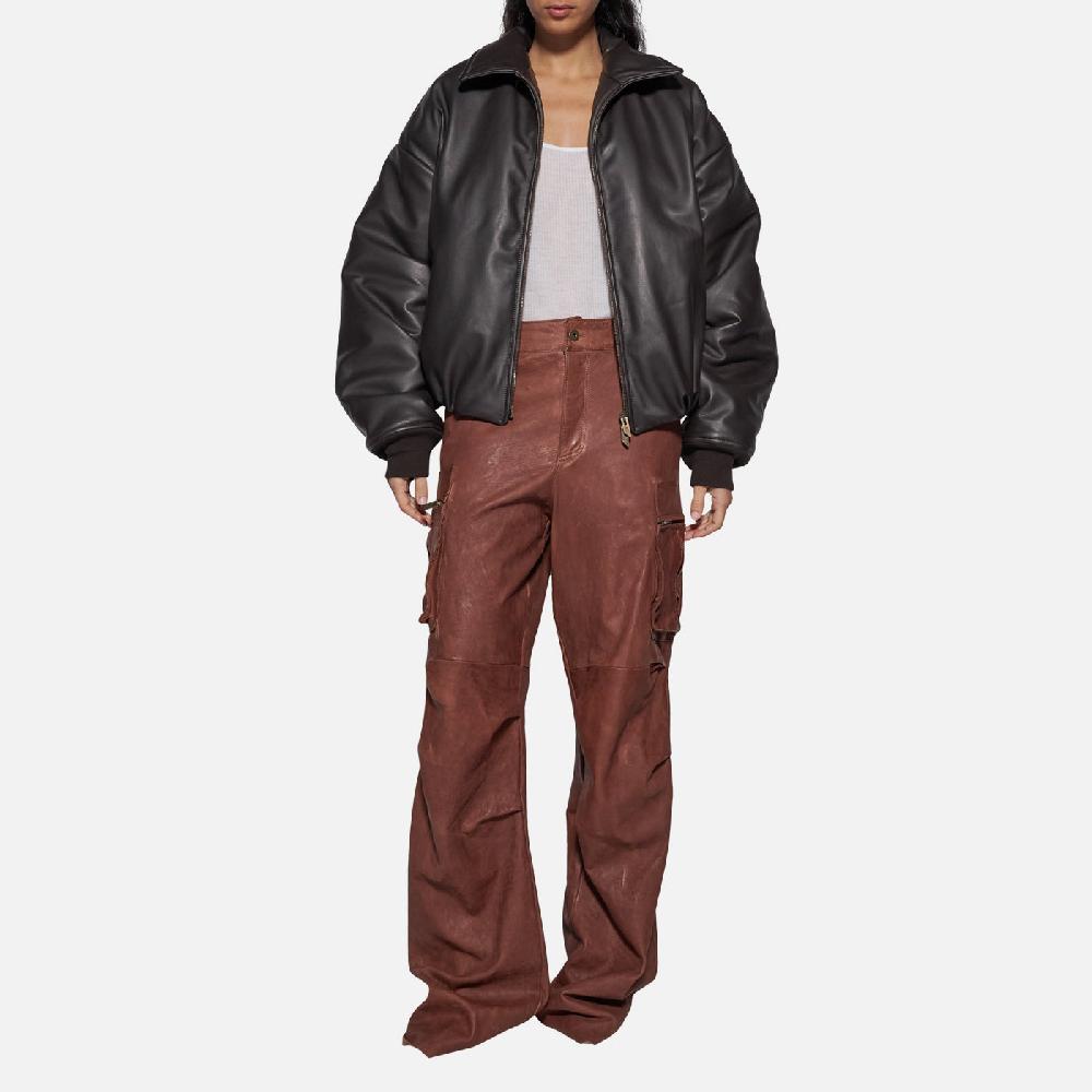 Salvatore Santoro BOMBER IN PELLE - TESTA DI MORO