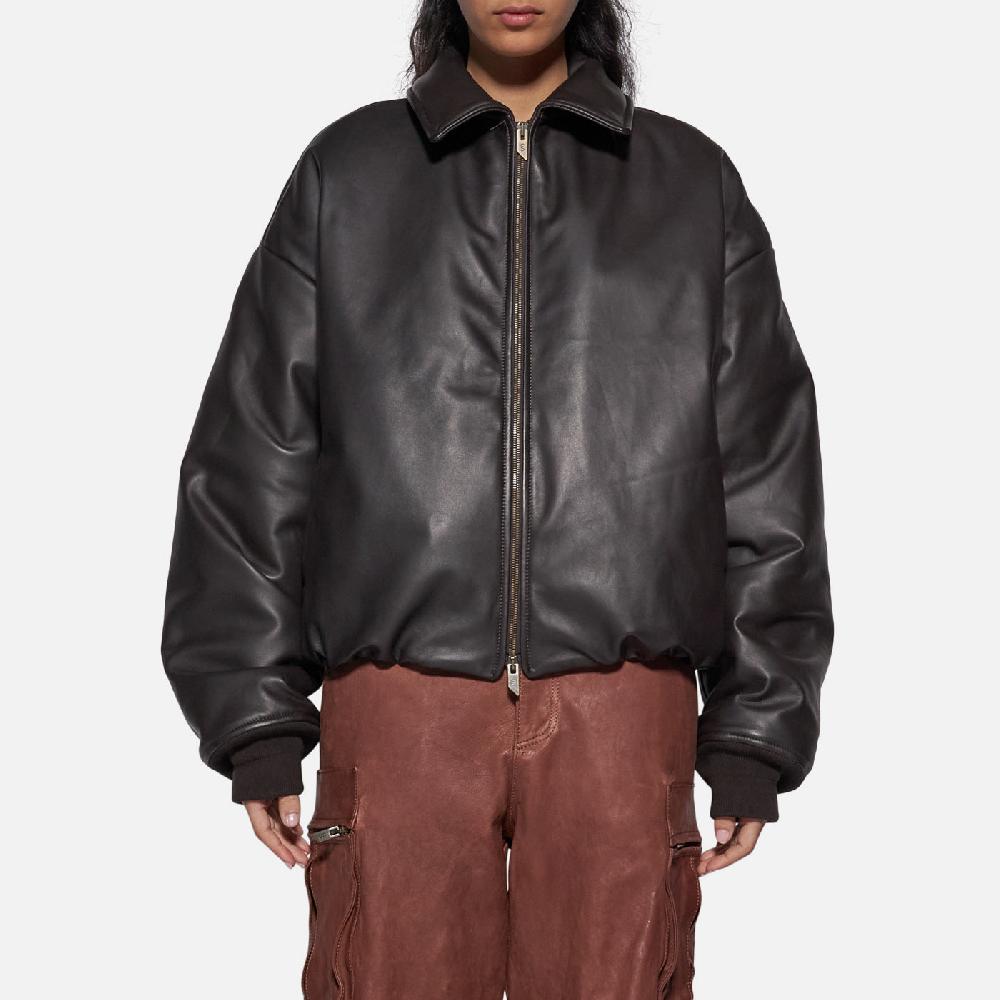 Salvatore Santoro BOMBER IN PELLE - TESTA DI MORO