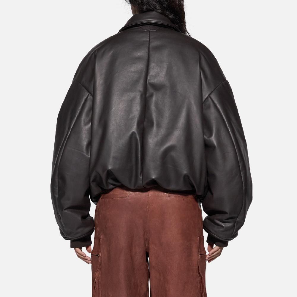 Salvatore Santoro BOMBER IN PELLE - TESTA DI MORO