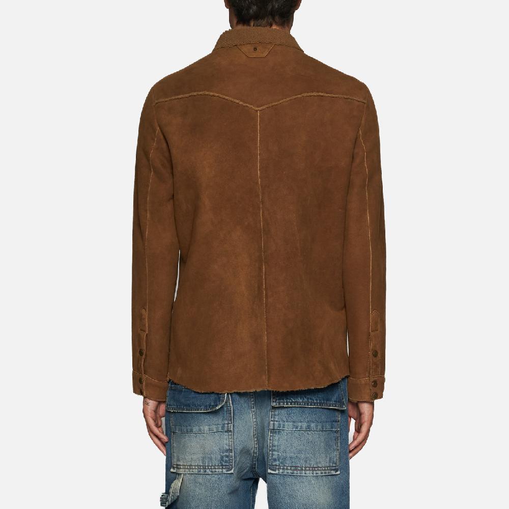 Salvatore Santoro CAMICIA IN SHEARLING - CAMEL