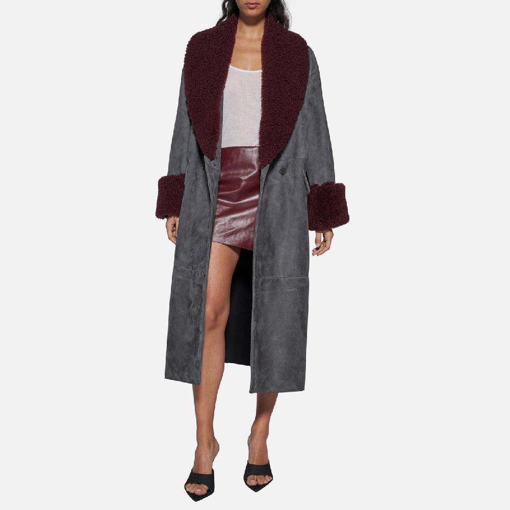 Salvatore Santoro CAPPOTTO IN CAMOSCIO - SMOKE