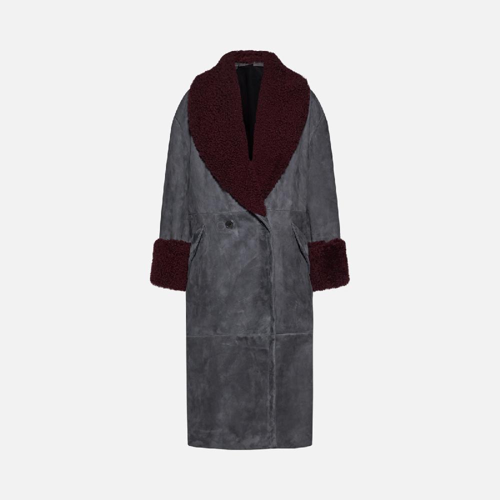 Salvatore Santoro CAPPOTTO IN CAMOSCIO - SMOKE