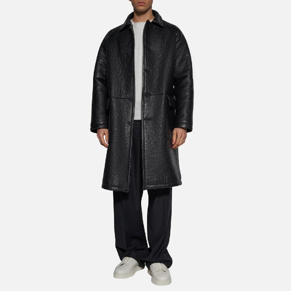 Salvatore Santoro CAPPOTTO IN PELLE - BLACK