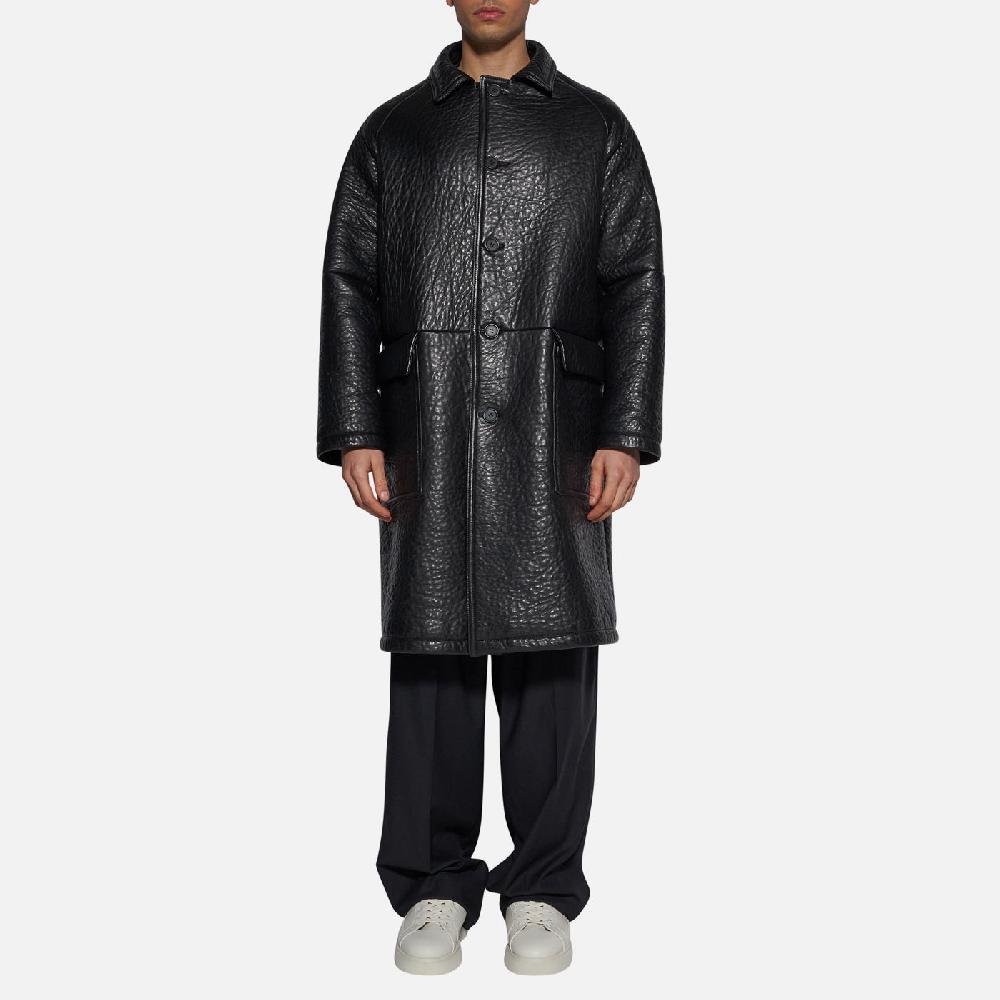 Salvatore Santoro CAPPOTTO IN PELLE - BLACK