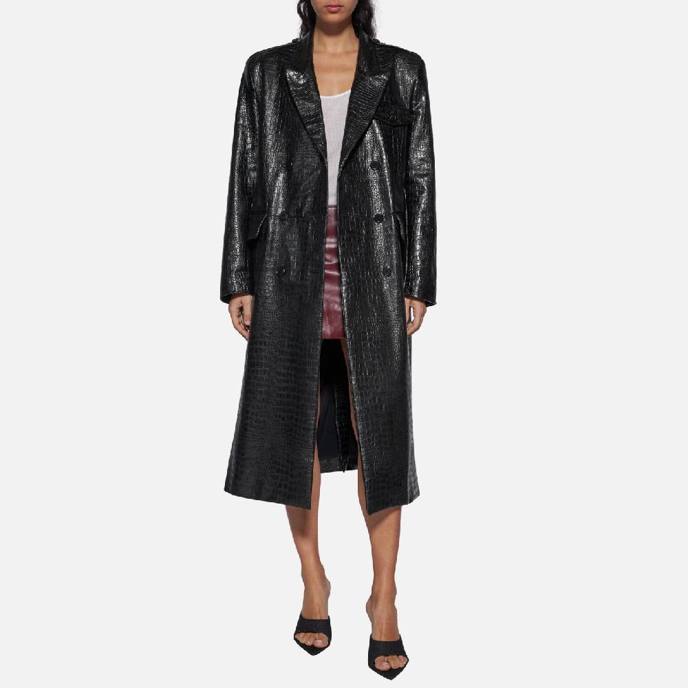 Salvatore Santoro CAPPOTTO IN PELLE - BLACK