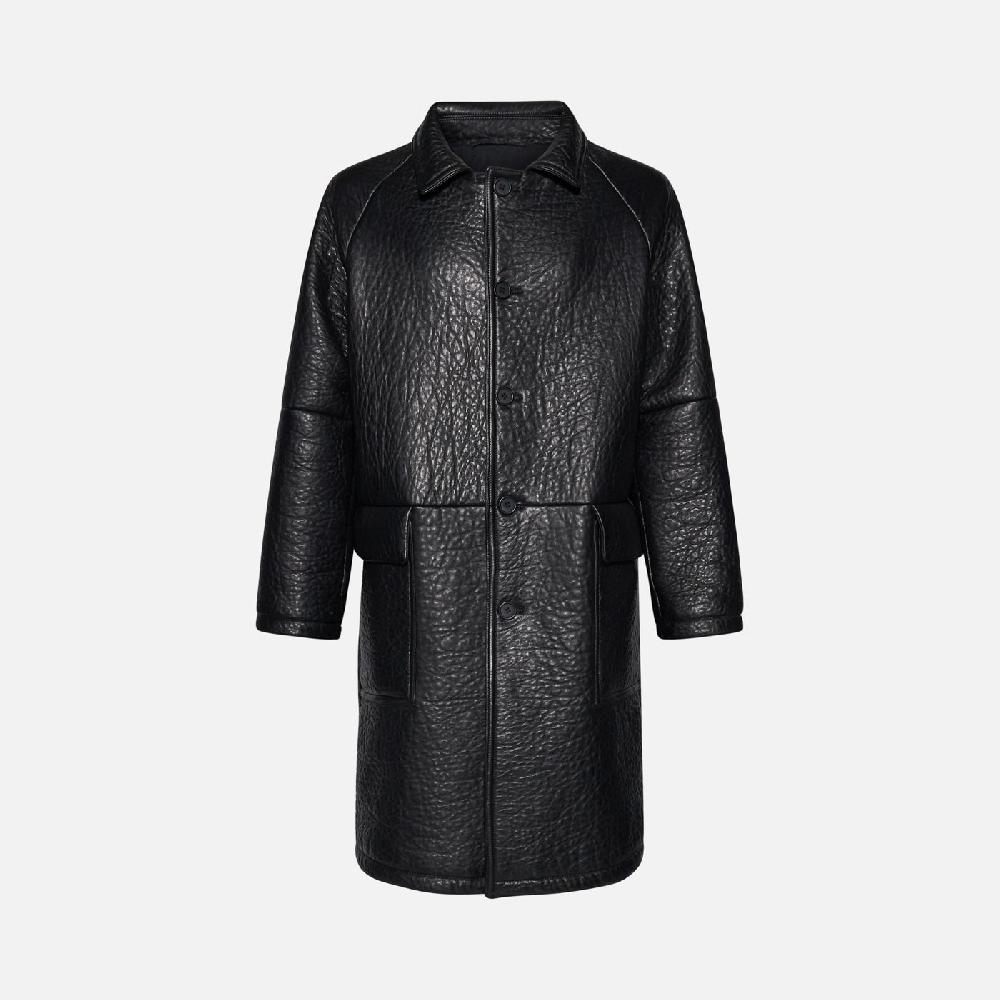 Salvatore Santoro CAPPOTTO IN PELLE - BLACK
