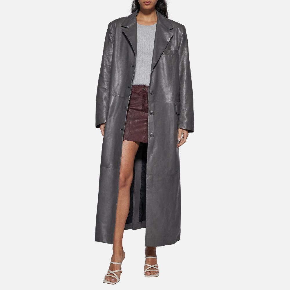 Salvatore Santoro CAPPOTTO IN PELLE - SMOKE