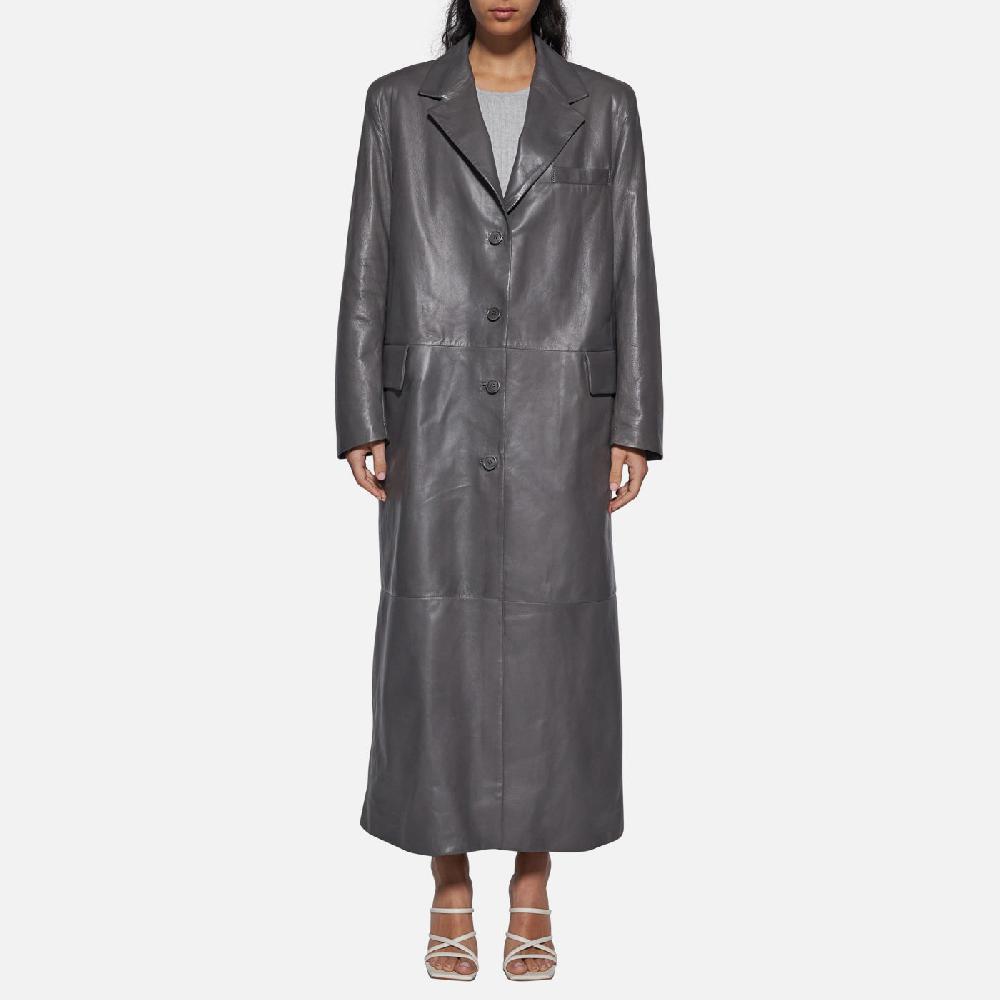 Salvatore Santoro CAPPOTTO IN PELLE - SMOKE