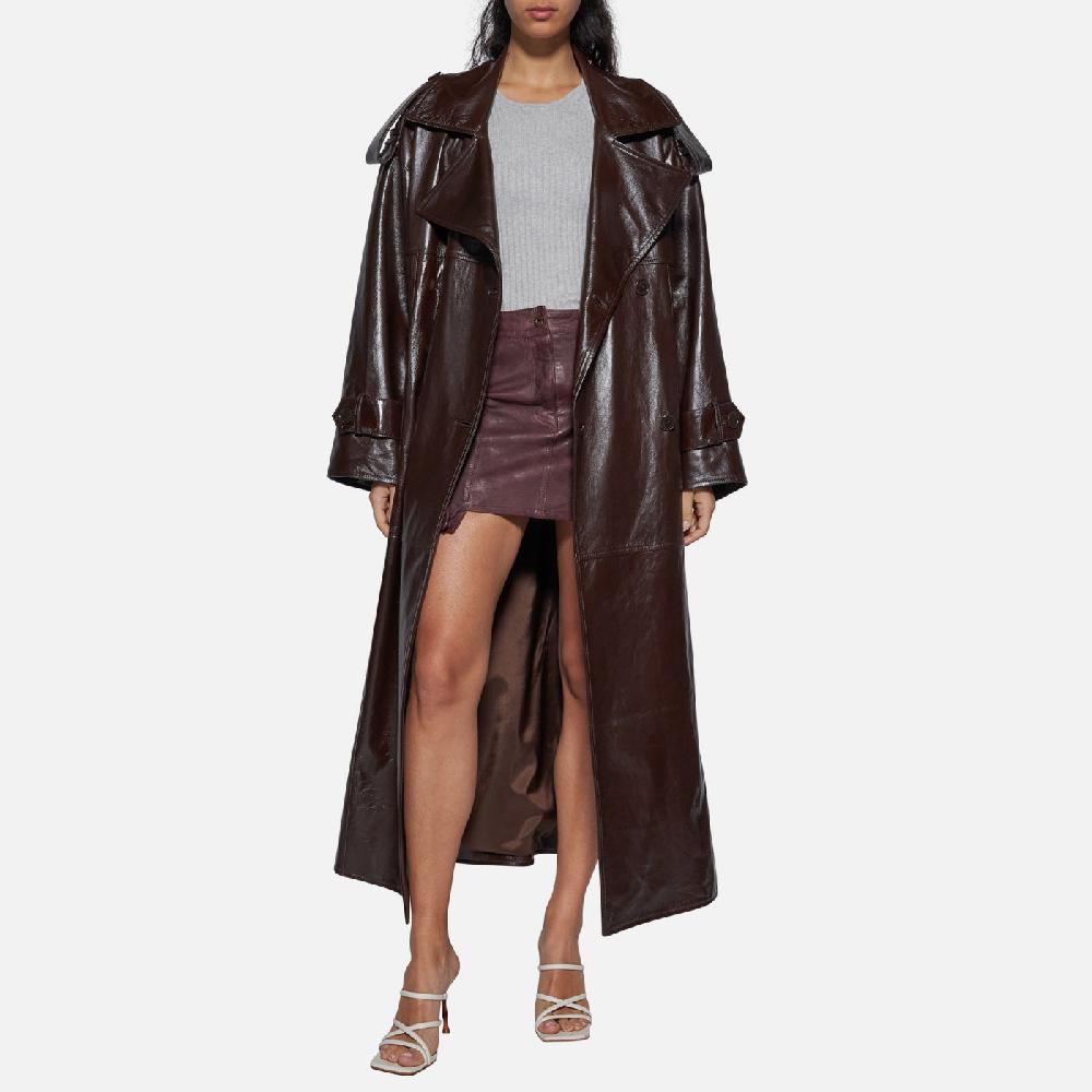 Salvatore Santoro CAPPOTTO IN PELLE - TESTA DI MORO