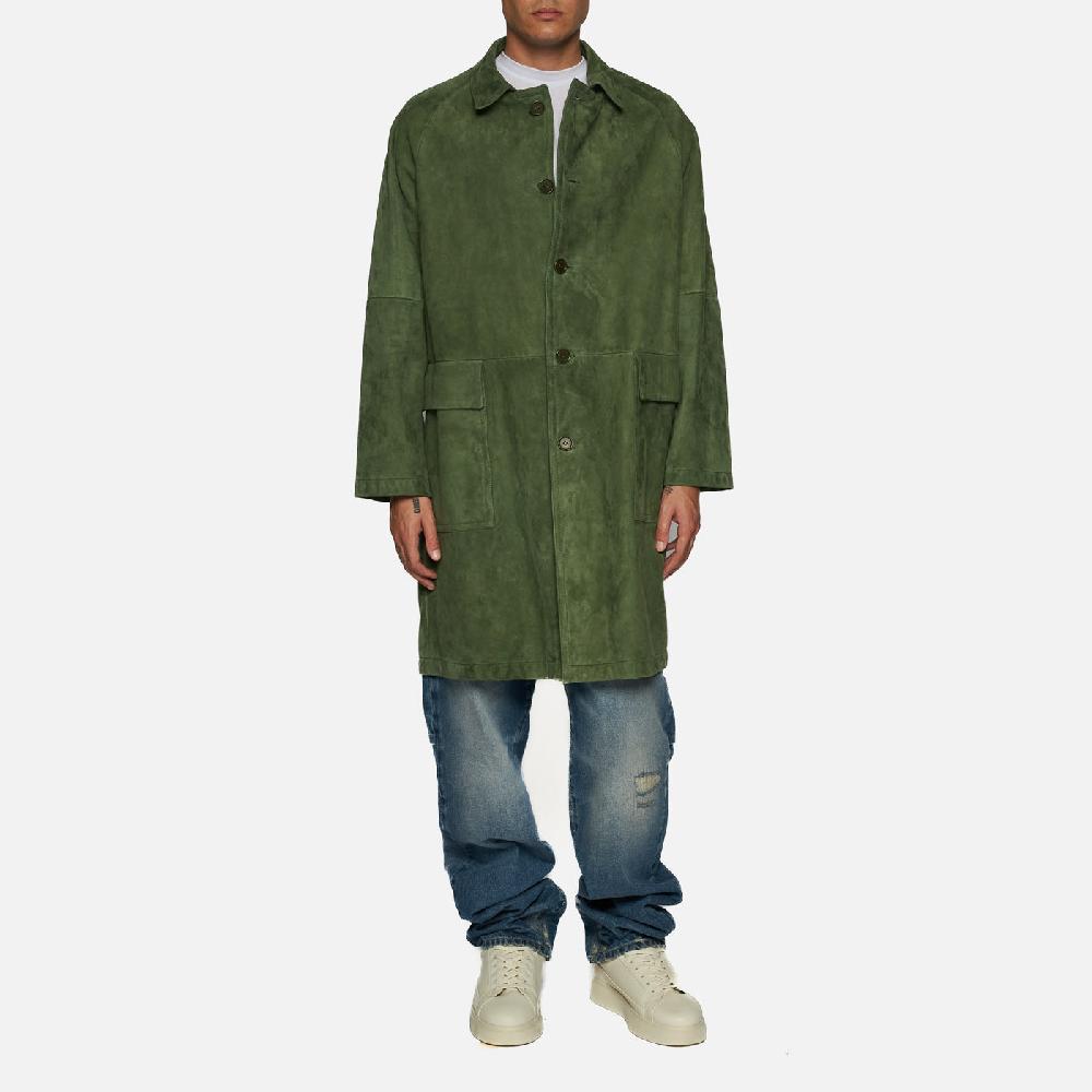 Salvatore Santoro CAPPOTTO IN SUEDE - GRREN