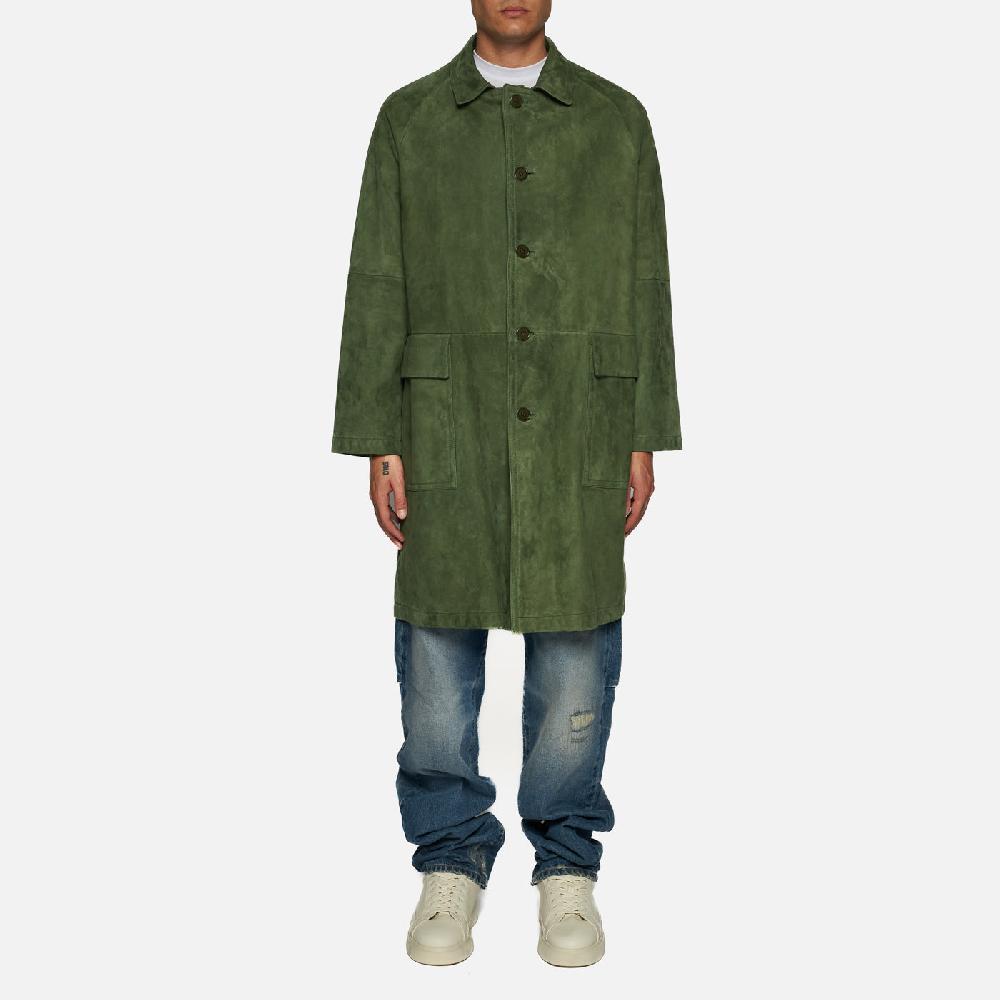 Salvatore Santoro CAPPOTTO IN SUEDE - GRREN