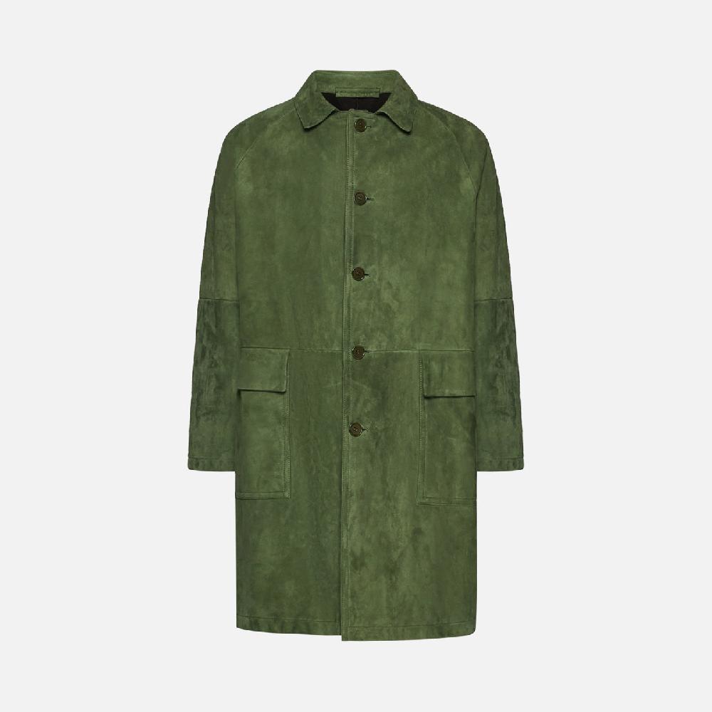 Salvatore Santoro CAPPOTTO IN SUEDE - GRREN