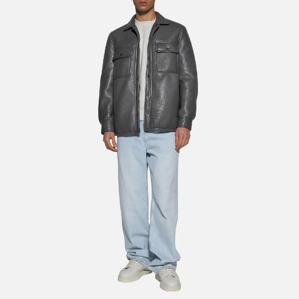 Salvatore Santoro GIACCA IN PELLE - GRIGIO